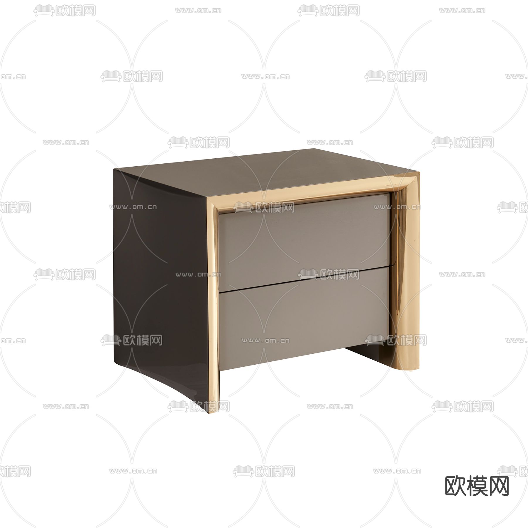 轻奢床头柜3d模型下载