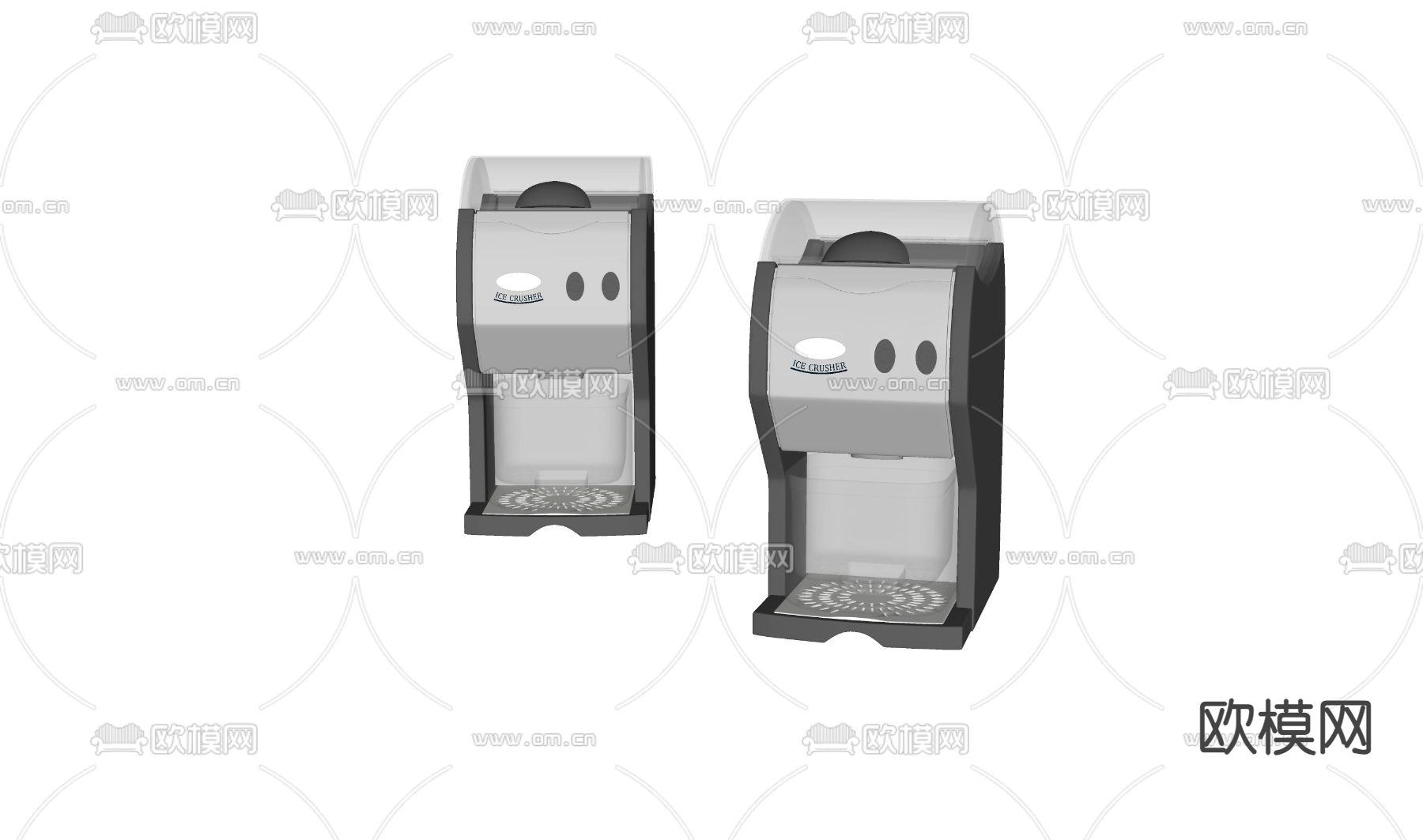 现代制冰机su模型下载（渲染图2）