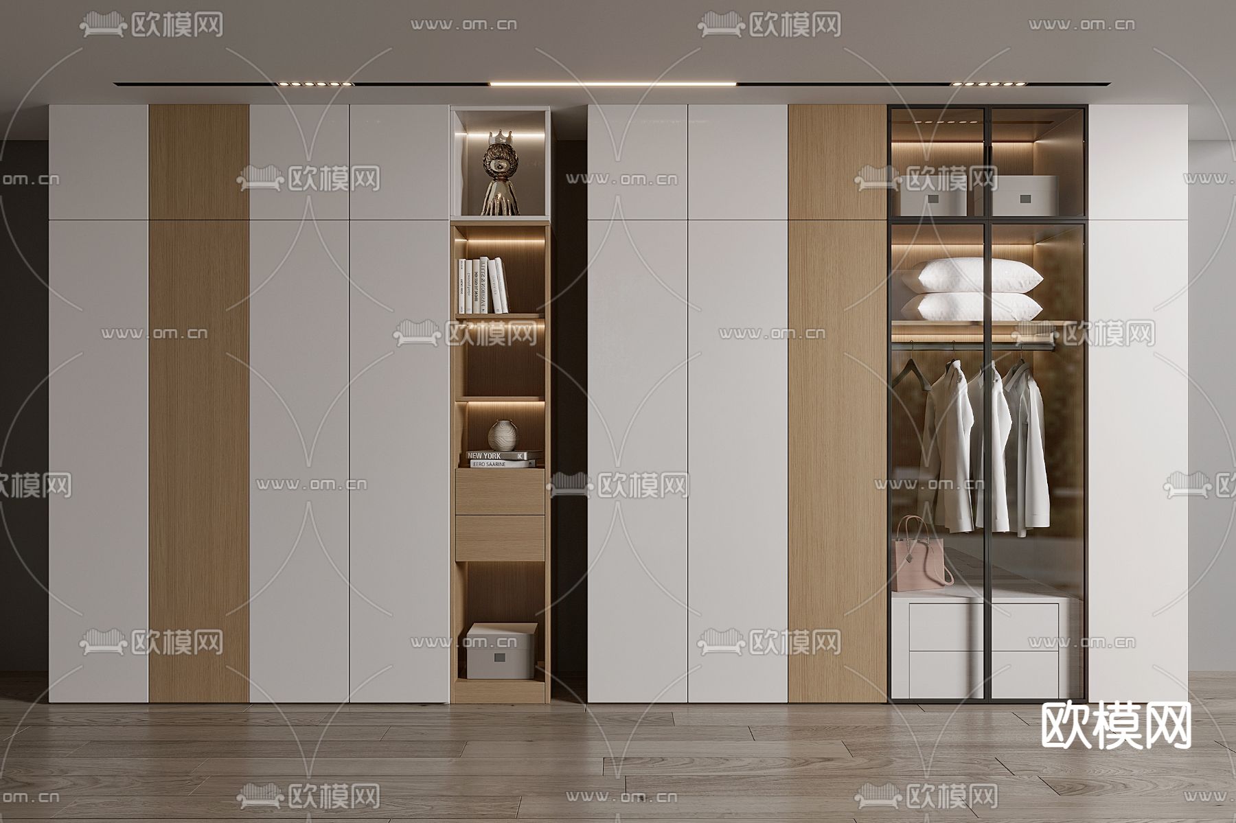现代衣柜 衣橱3d模型下载