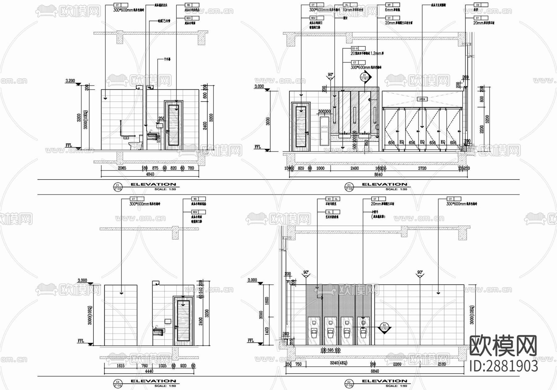 酒店cad平面图下载（渲染图8）