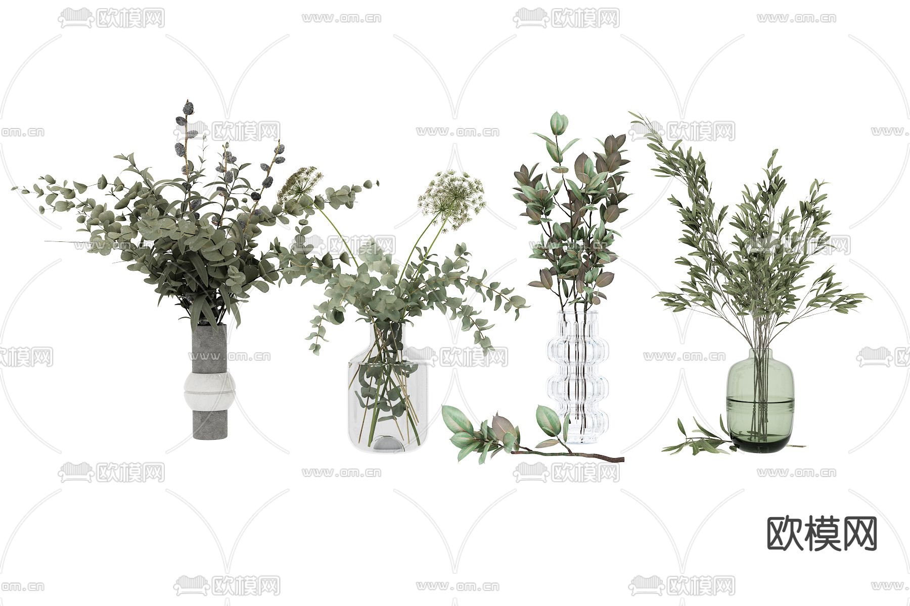 水生植物 水培绿植3d模型下载