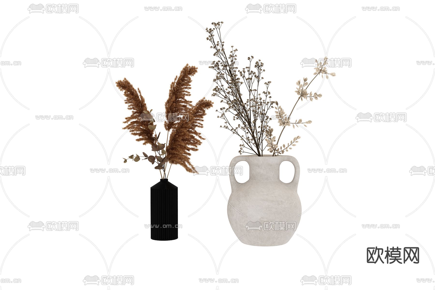 花瓶 花艺 插花3d模型下载