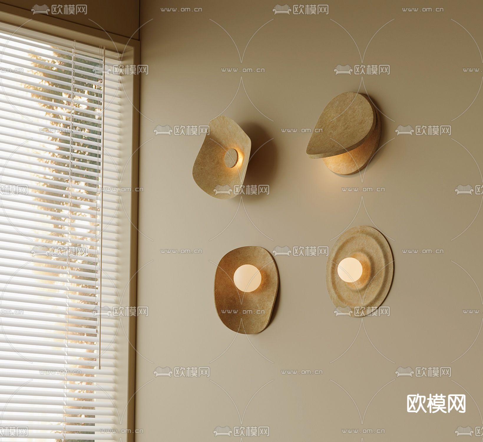 侘寂壁灯 墙灯3d模型下载