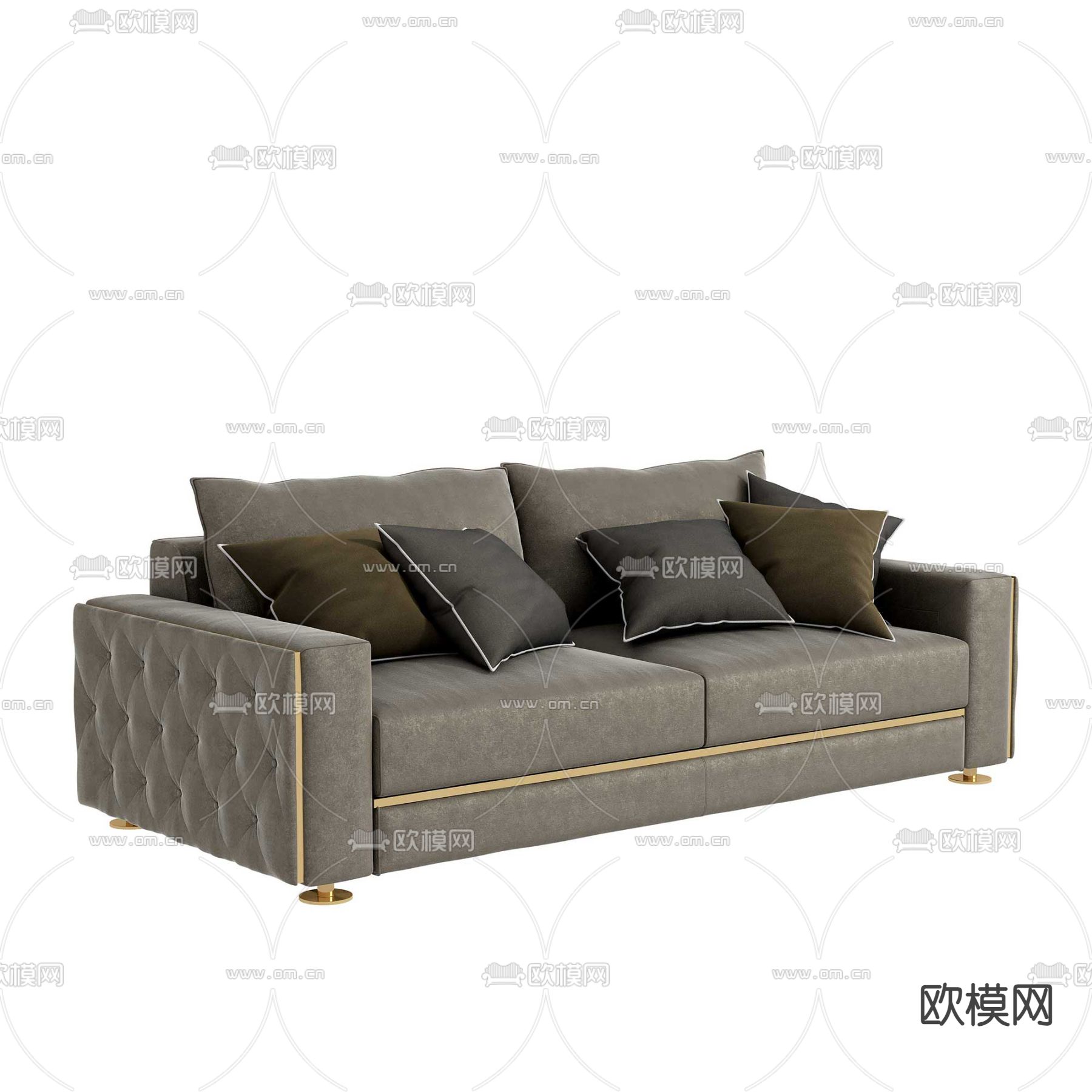 双人沙发免费3d模型下载