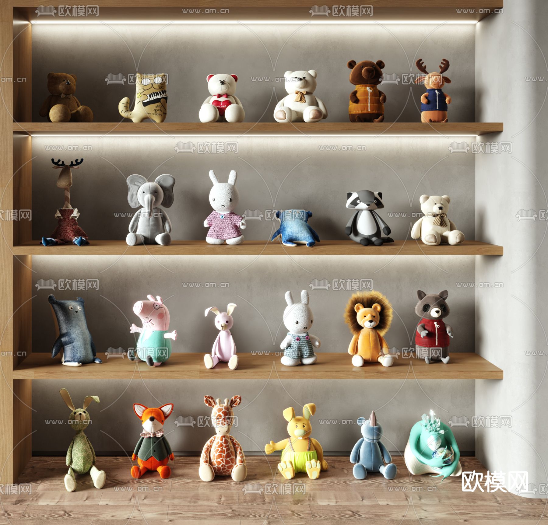 毛绒玩具 玩偶 公仔 布娃娃 布偶3d模型下载