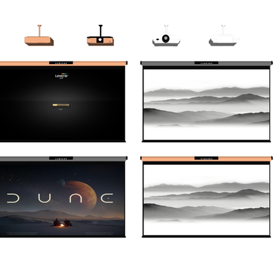  现代投影幕布su模型 