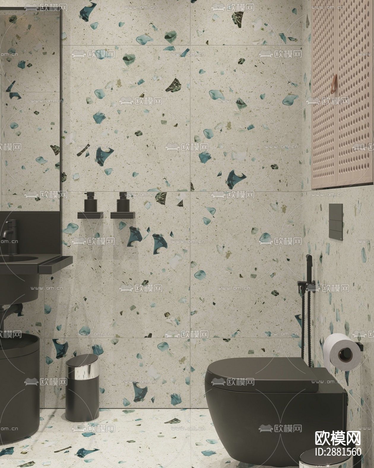 咖啡店cad平面布置图下载（渲染图10）