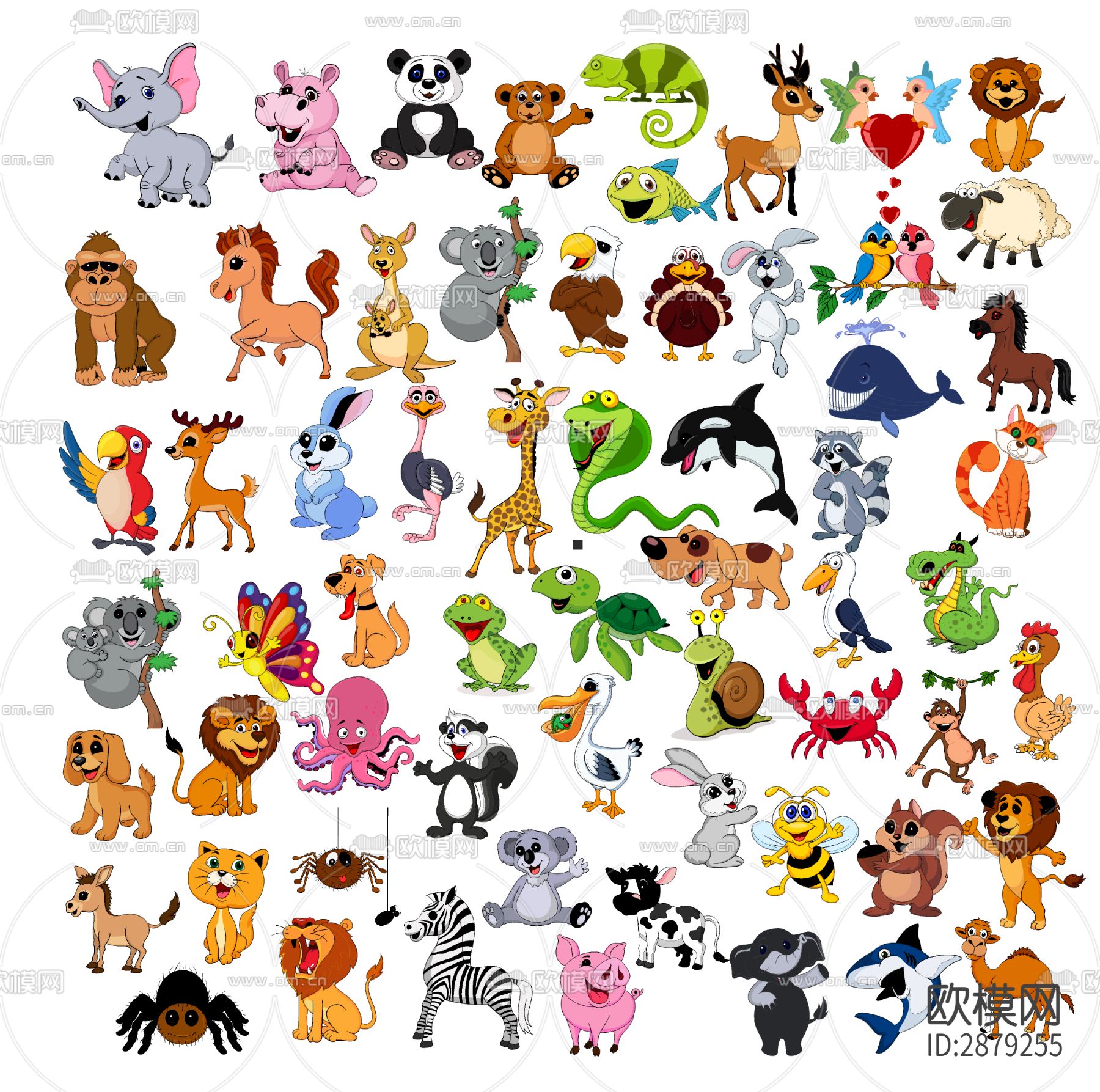 炫彩动物CAD图库下载