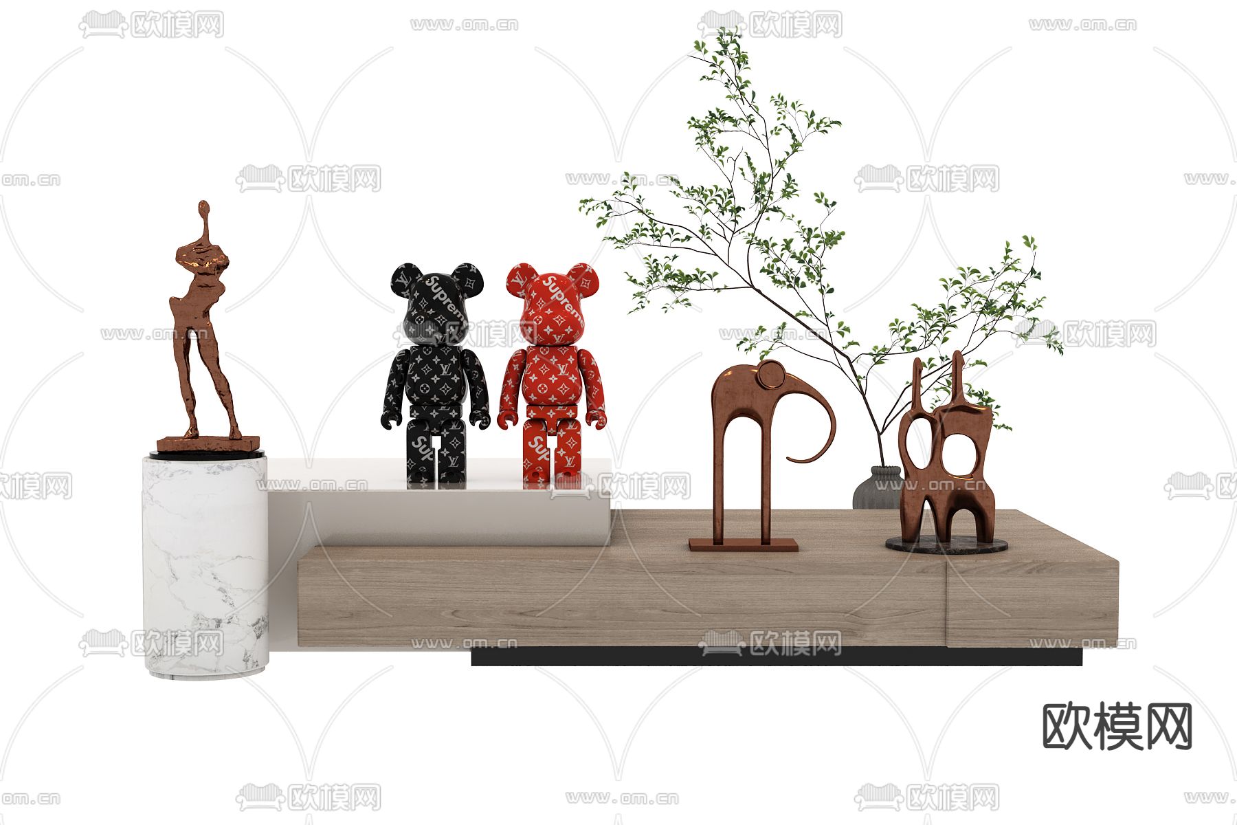 暴力熊 潮玩 公仔 雕塑3d模型下载