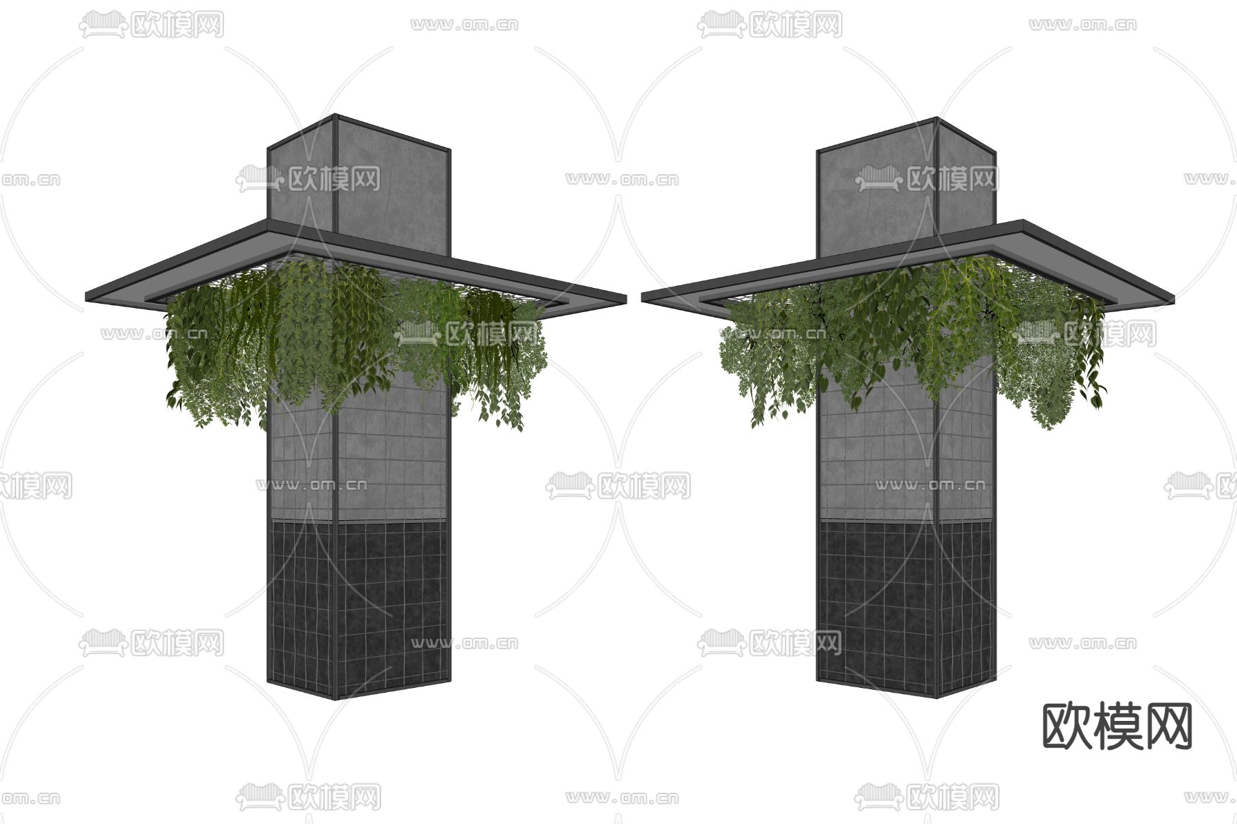 柱子 承重柱su模型下载（渲染图3）