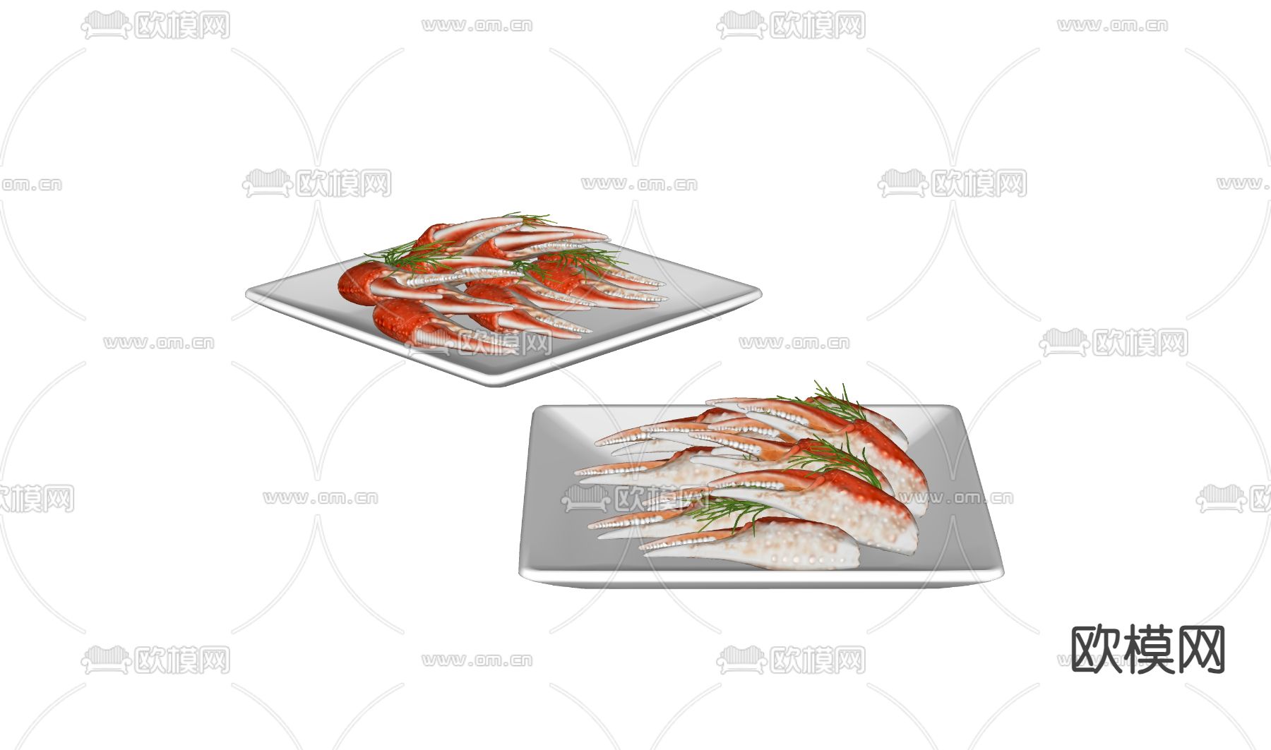 生鲜蟹钳su模型下载（渲染图2）