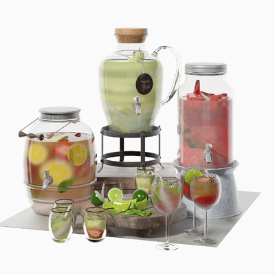  果汁饮料su模型 