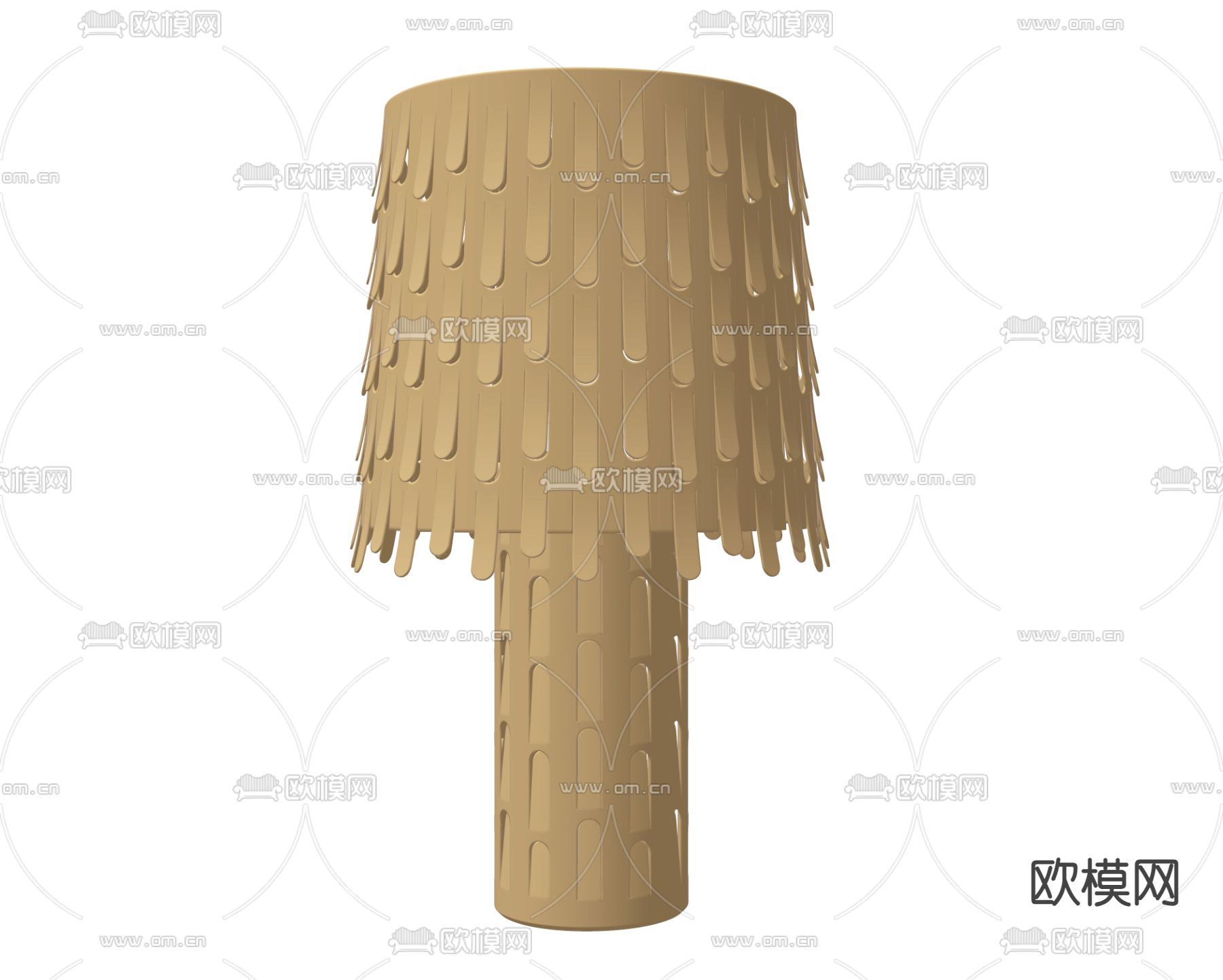 现代台灯su模型下载（渲染图2）