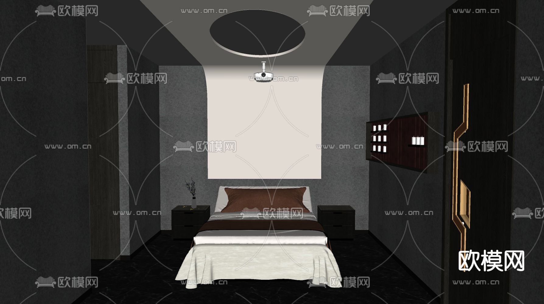 现代足浴包厢su模型下载（渲染图4）