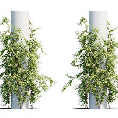  现代圆形柱子su模型 