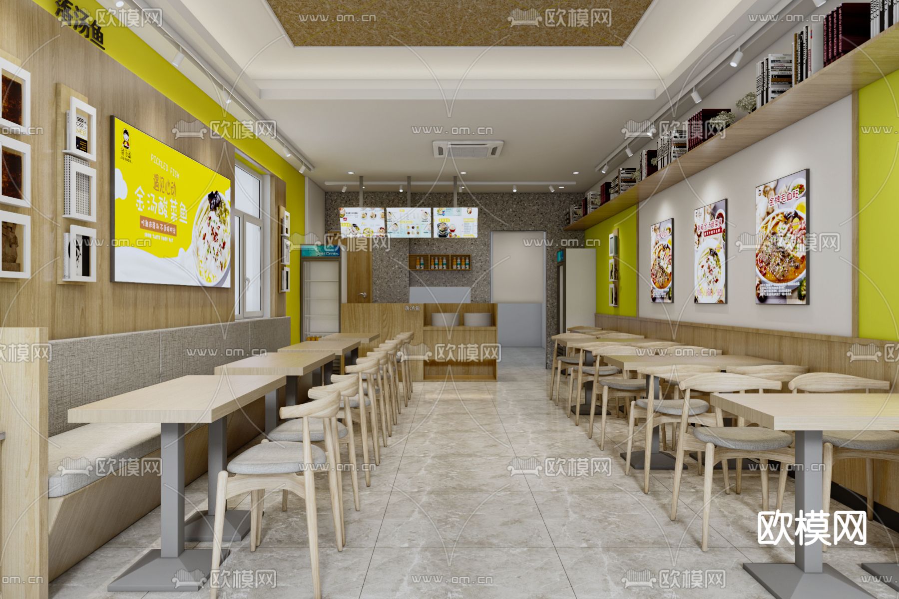 餐饮店 快餐店 小吃店3d模型下载