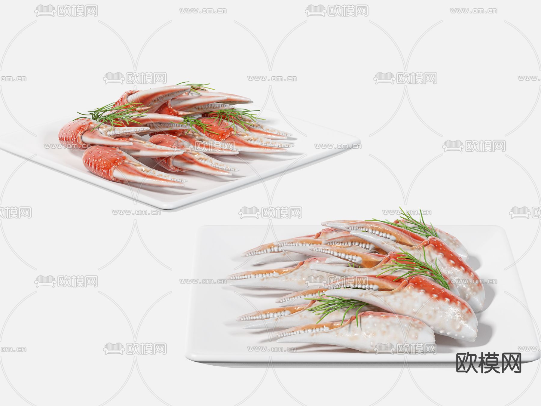 生鲜蟹钳su模型下载（渲染图1）