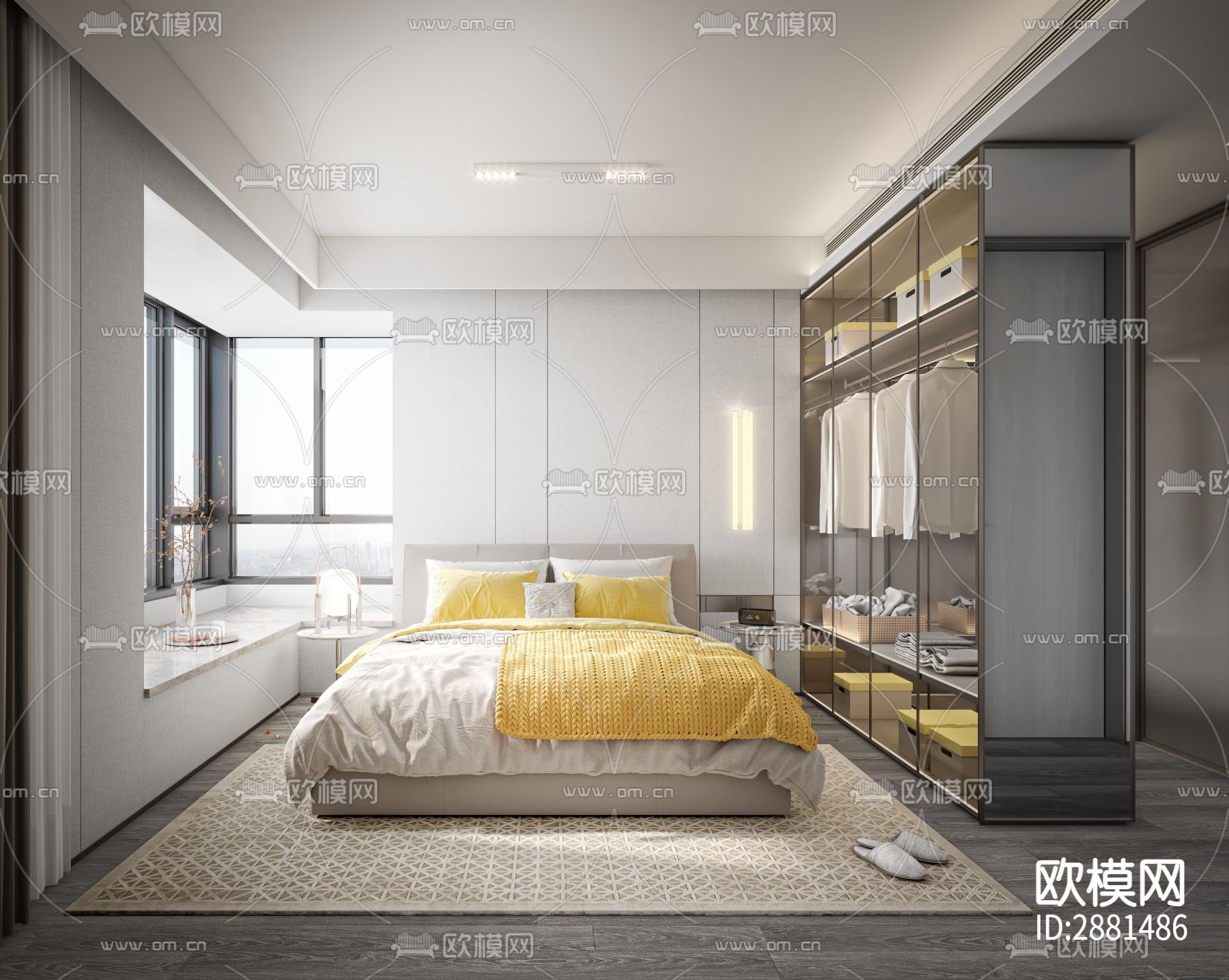 样板间cad施工图下载（渲染图9）