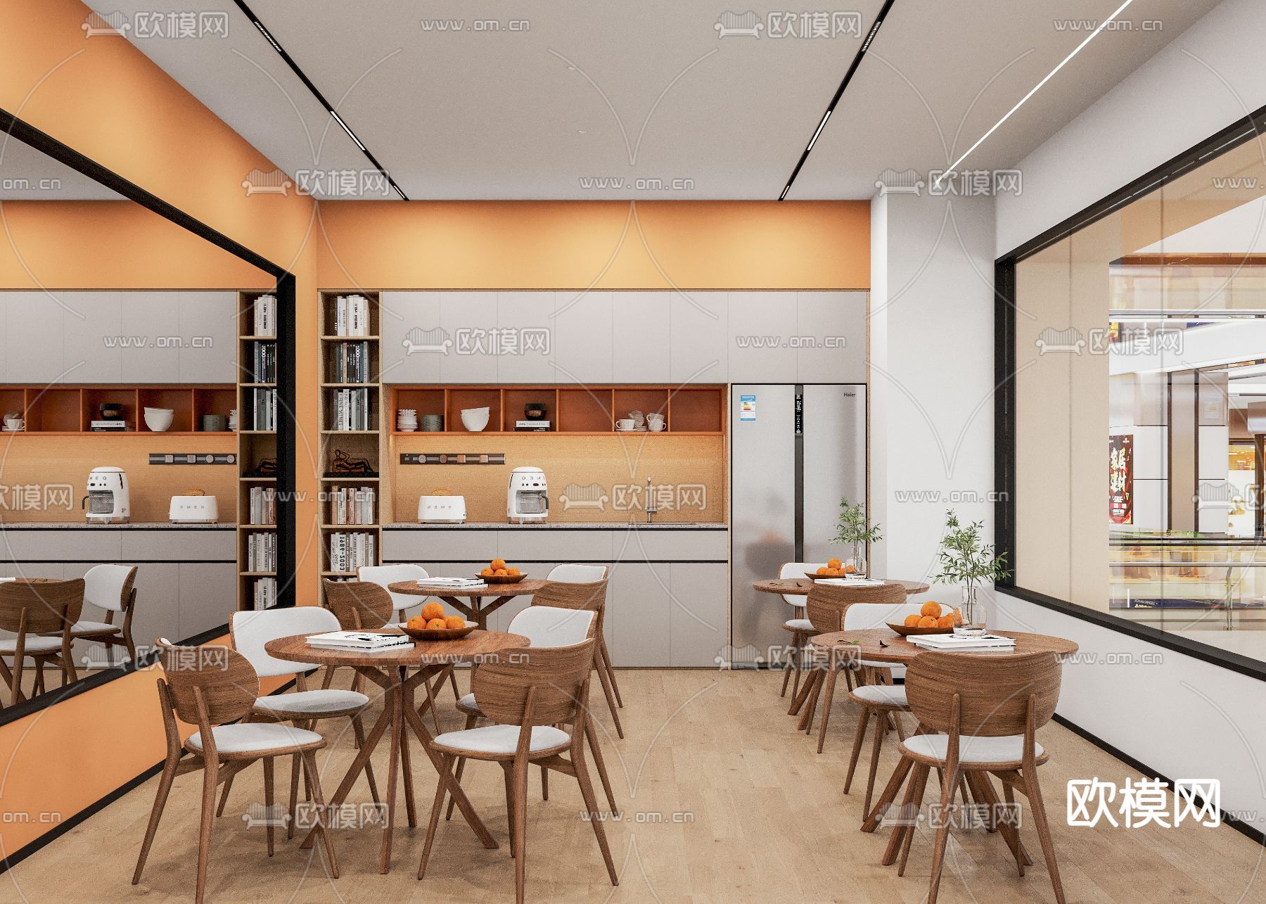 办公室茶水间 休息区3d模型下载