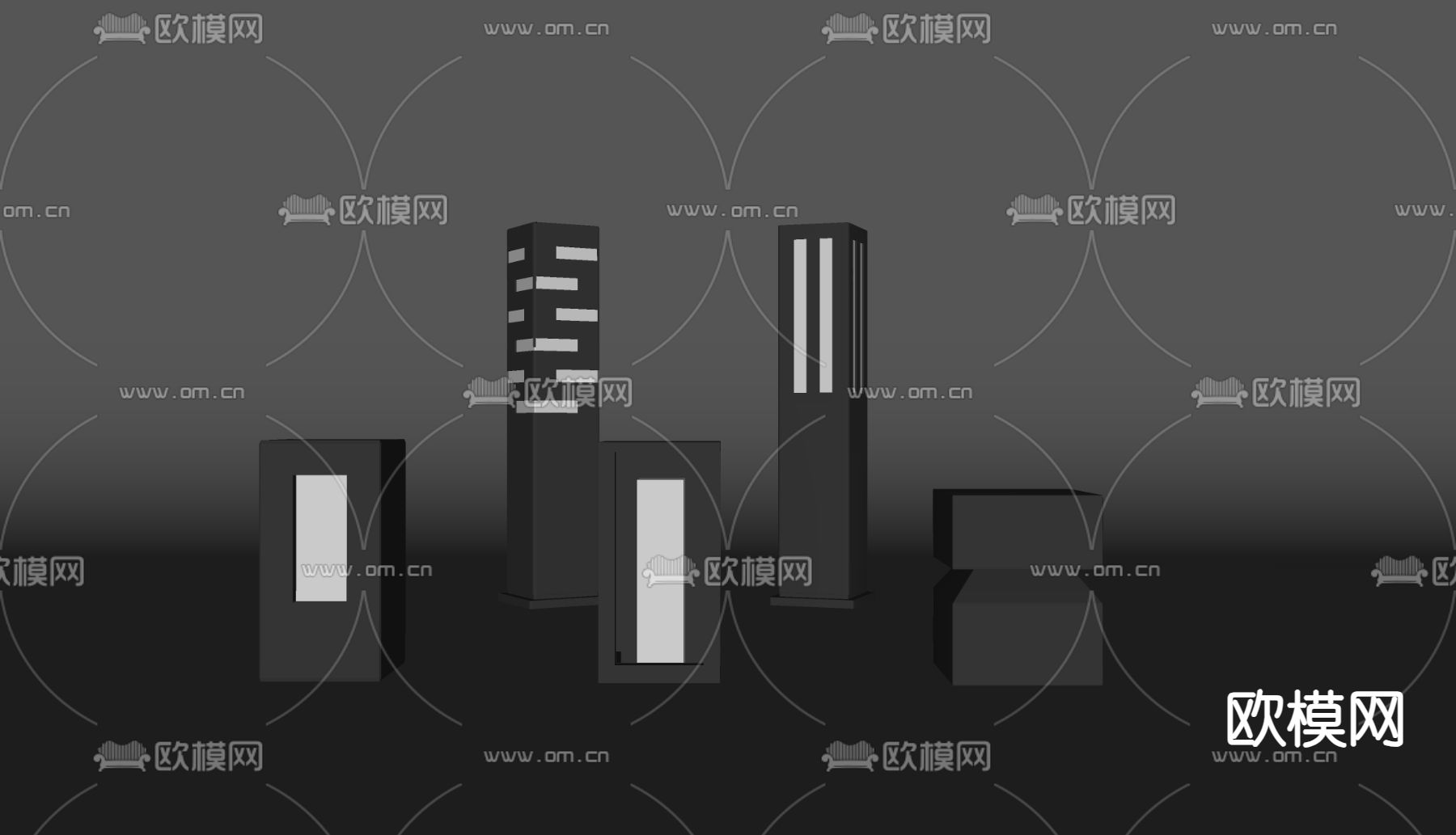 草坪地灯 街道路灯su模型下载（渲染图2）