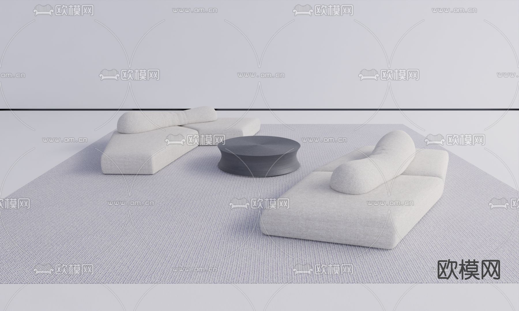 异形沙发 创意沙发su模型下载（渲染图1）