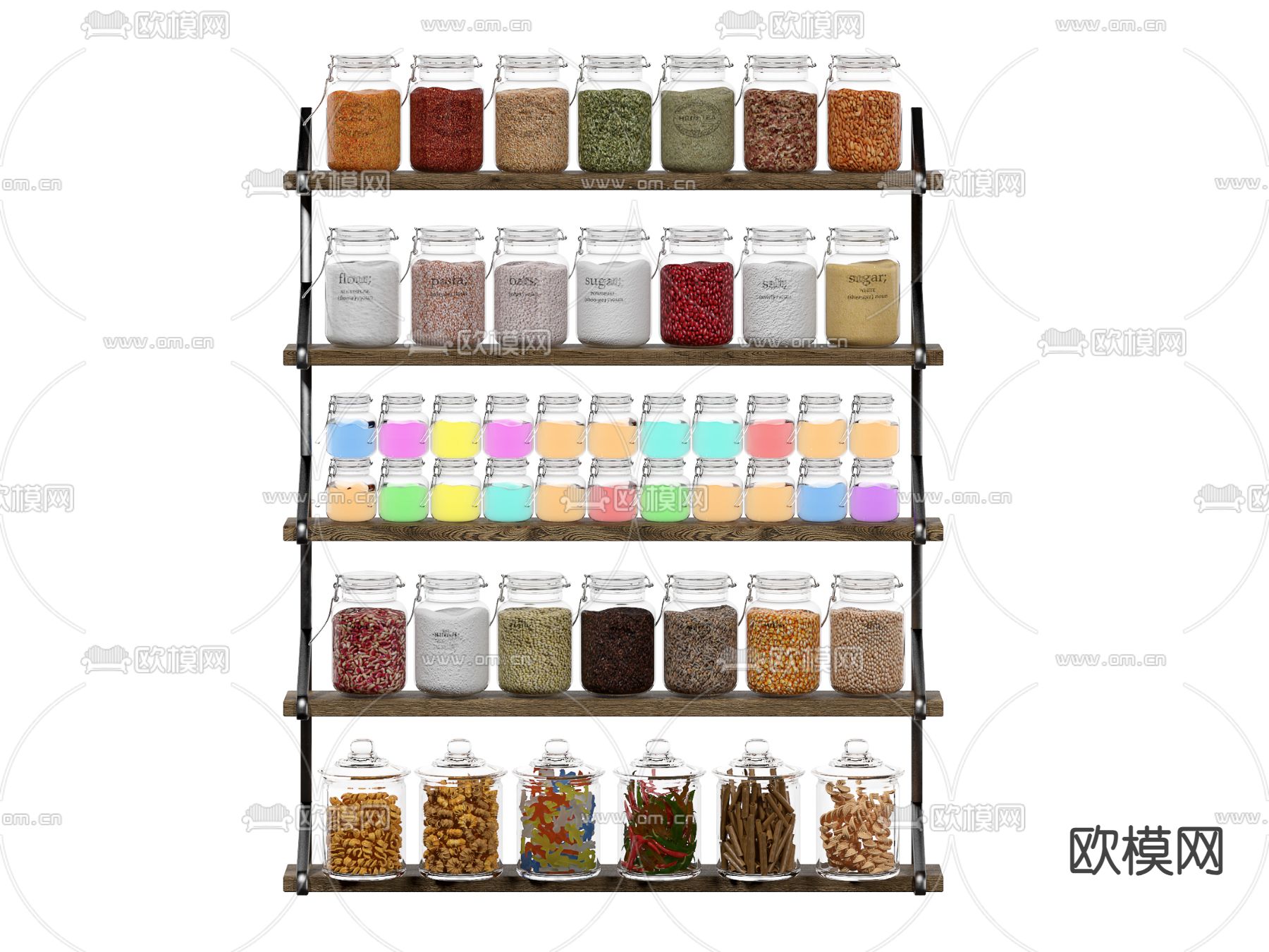 调料瓶 坚果 饼干 爆米花3d模型下载