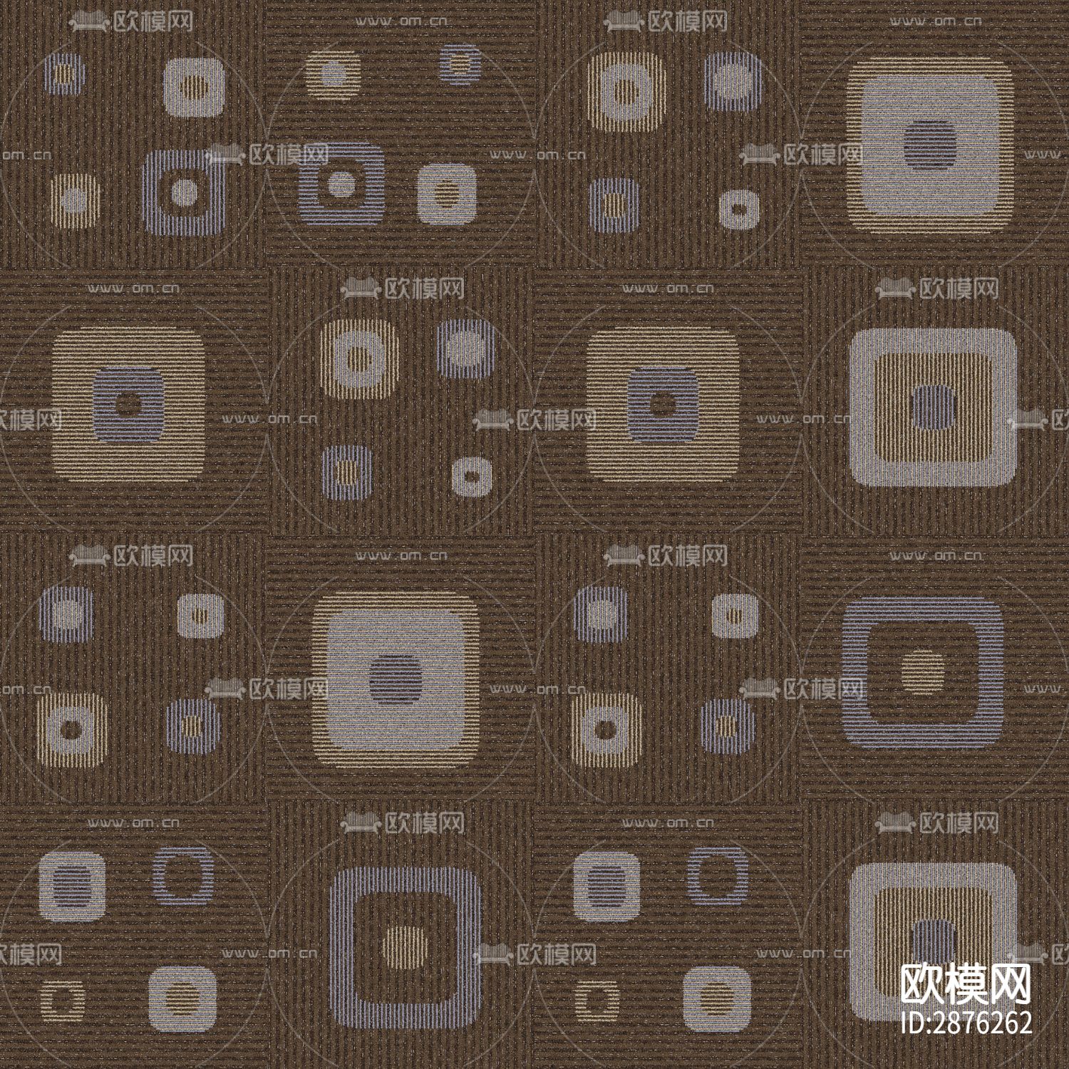 现代几何图案棕色地毯下载