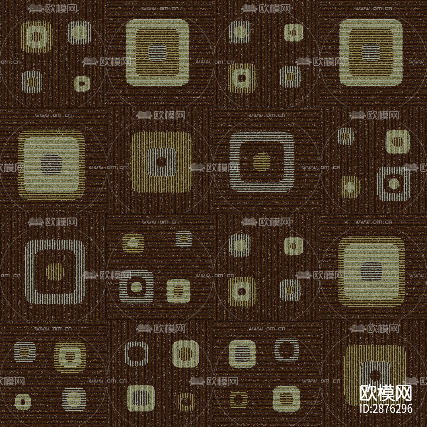 现代办公几何图案棕色地毯下载