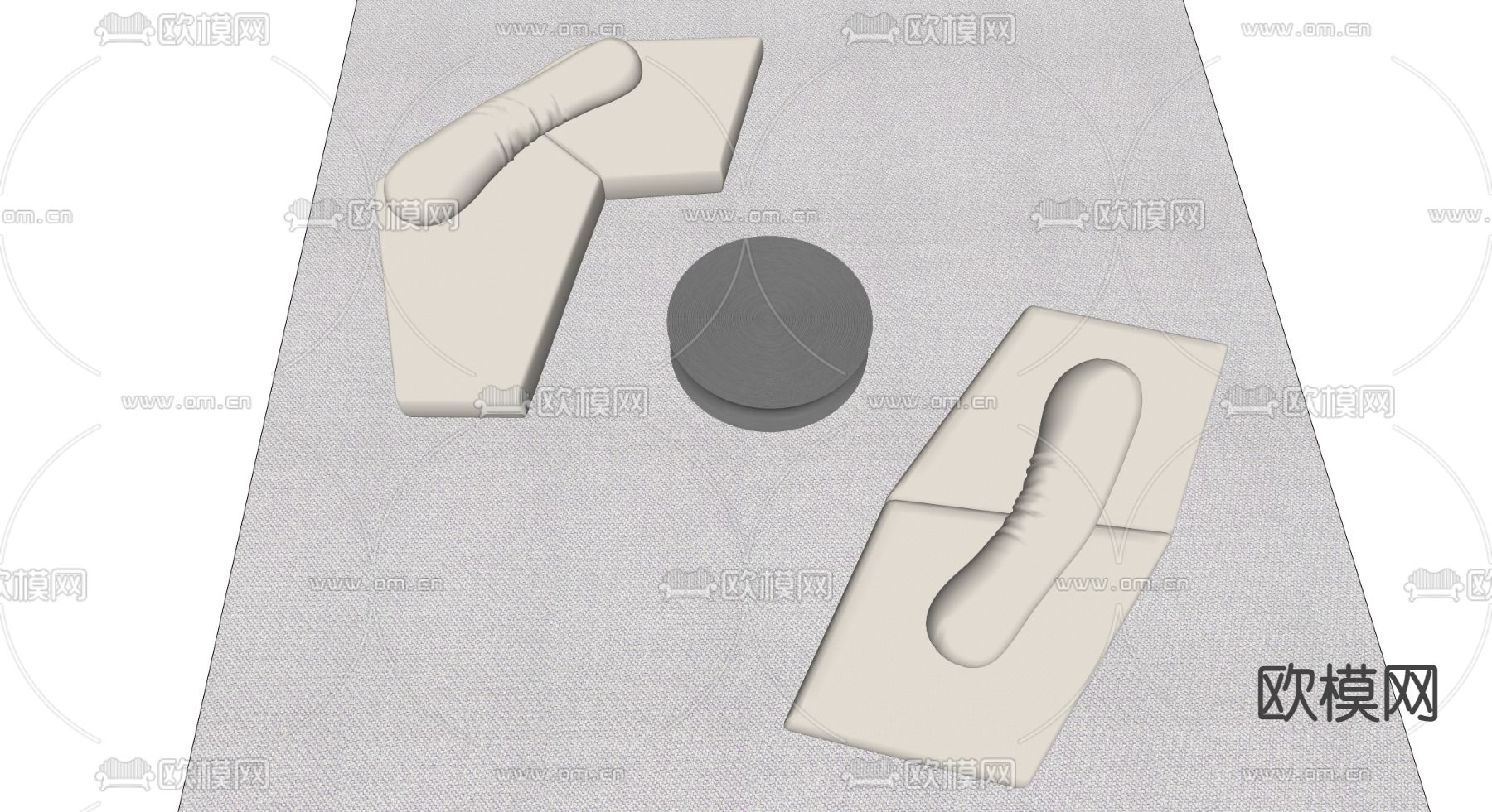 异形沙发 创意沙发su模型下载（渲染图3）