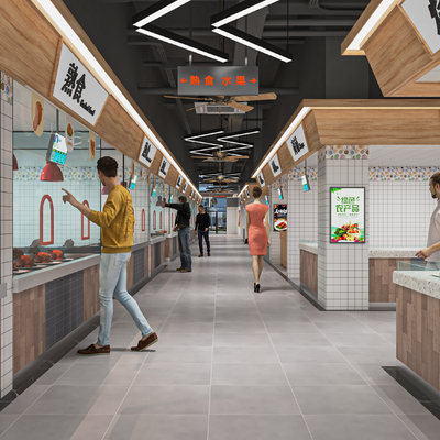  农贸菜市场su模型 