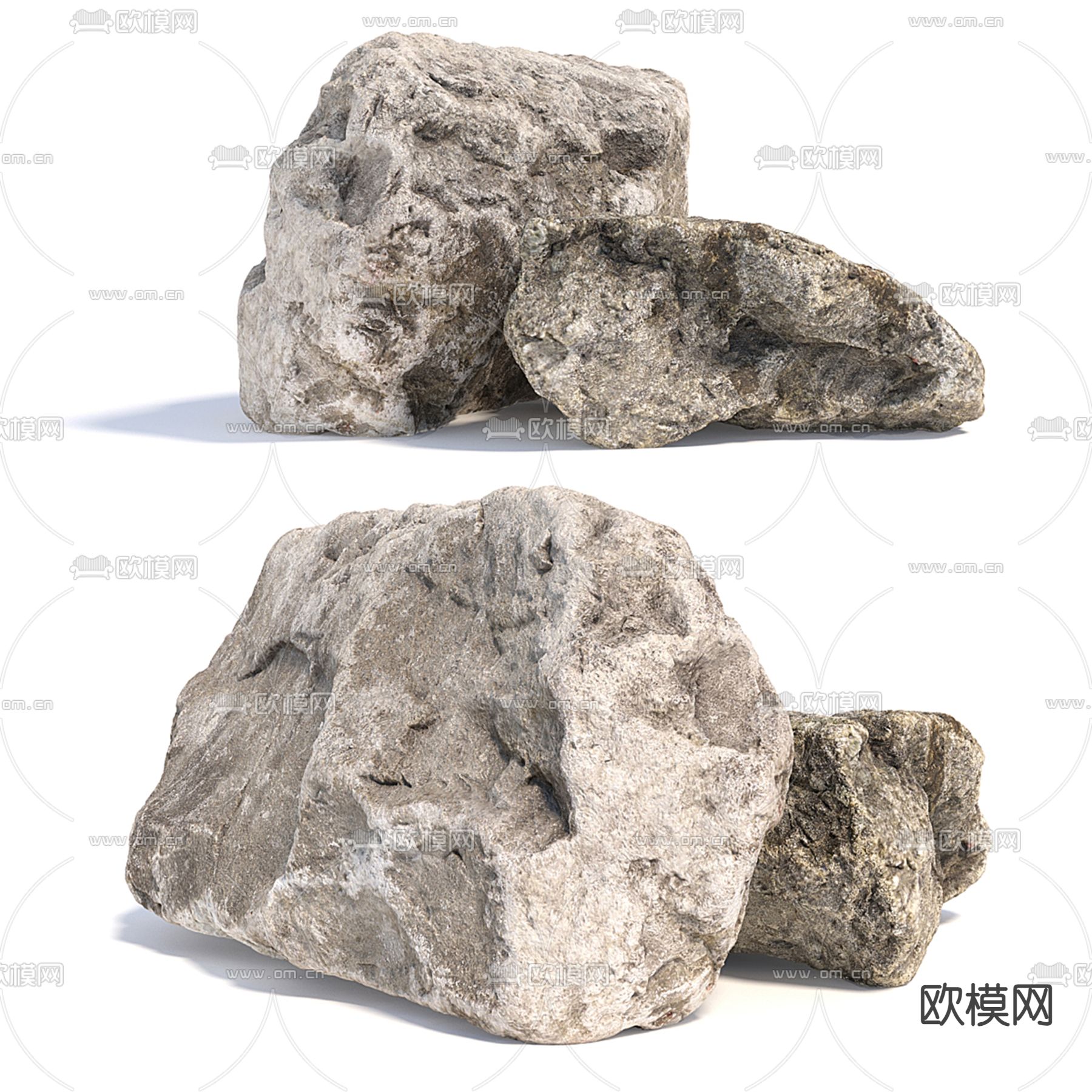 石头 景观石 岩石3d模型下载