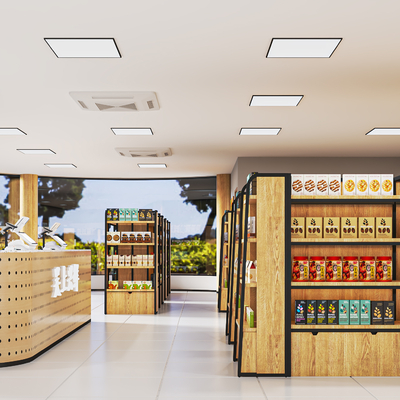  现代便利店 超市su模型 