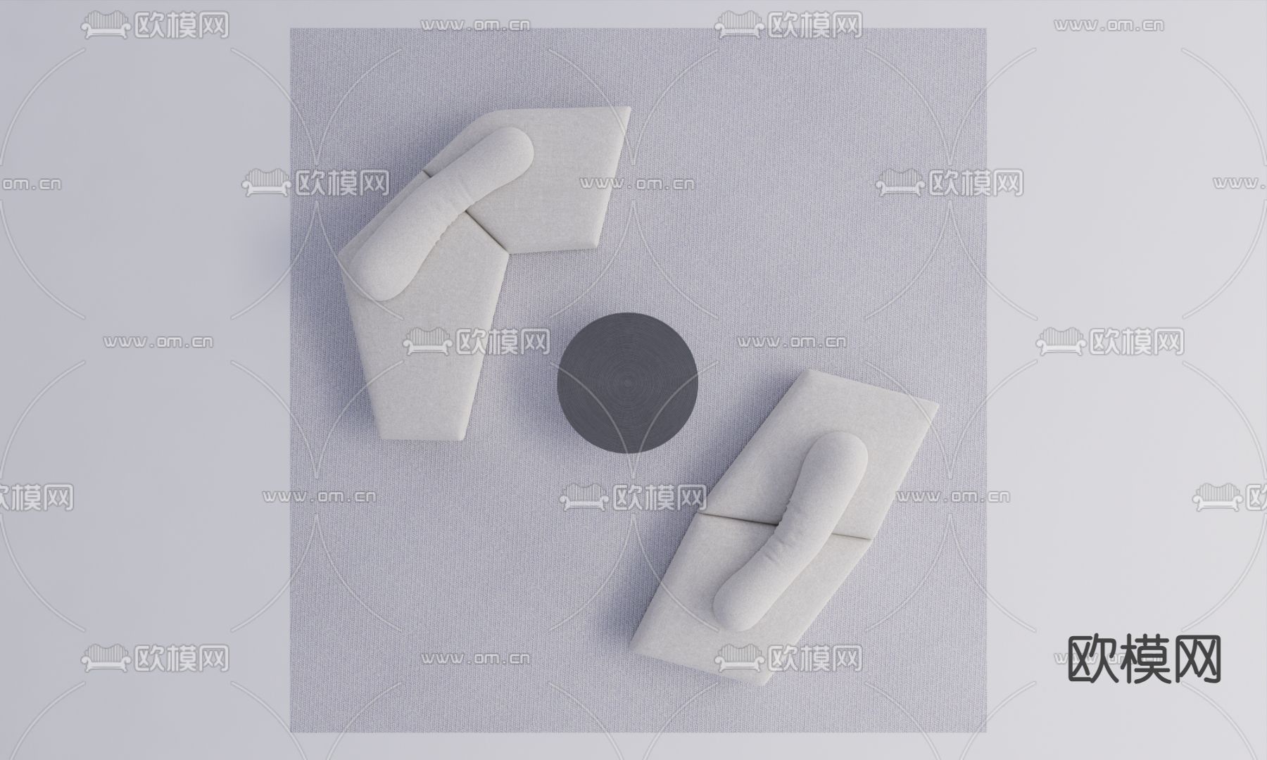 异形沙发 创意沙发su模型下载（渲染图2）