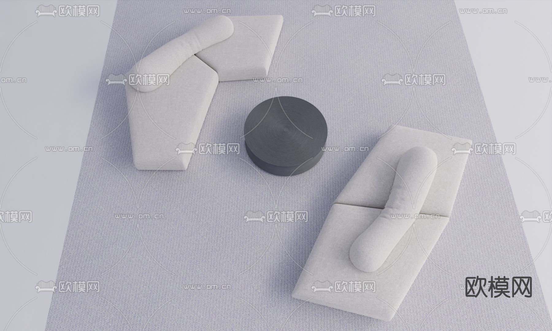 异形沙发 创意沙发su模型下载（渲染图4）