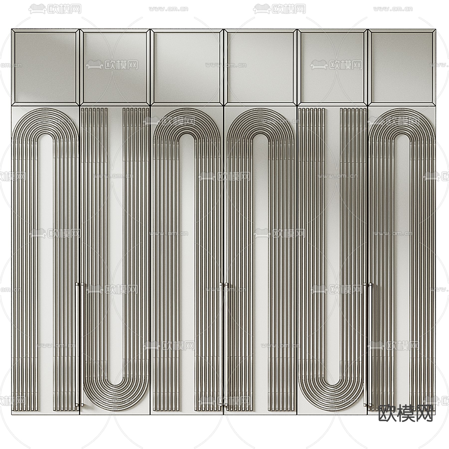 现代衣柜3d模型下载（渲染图3）