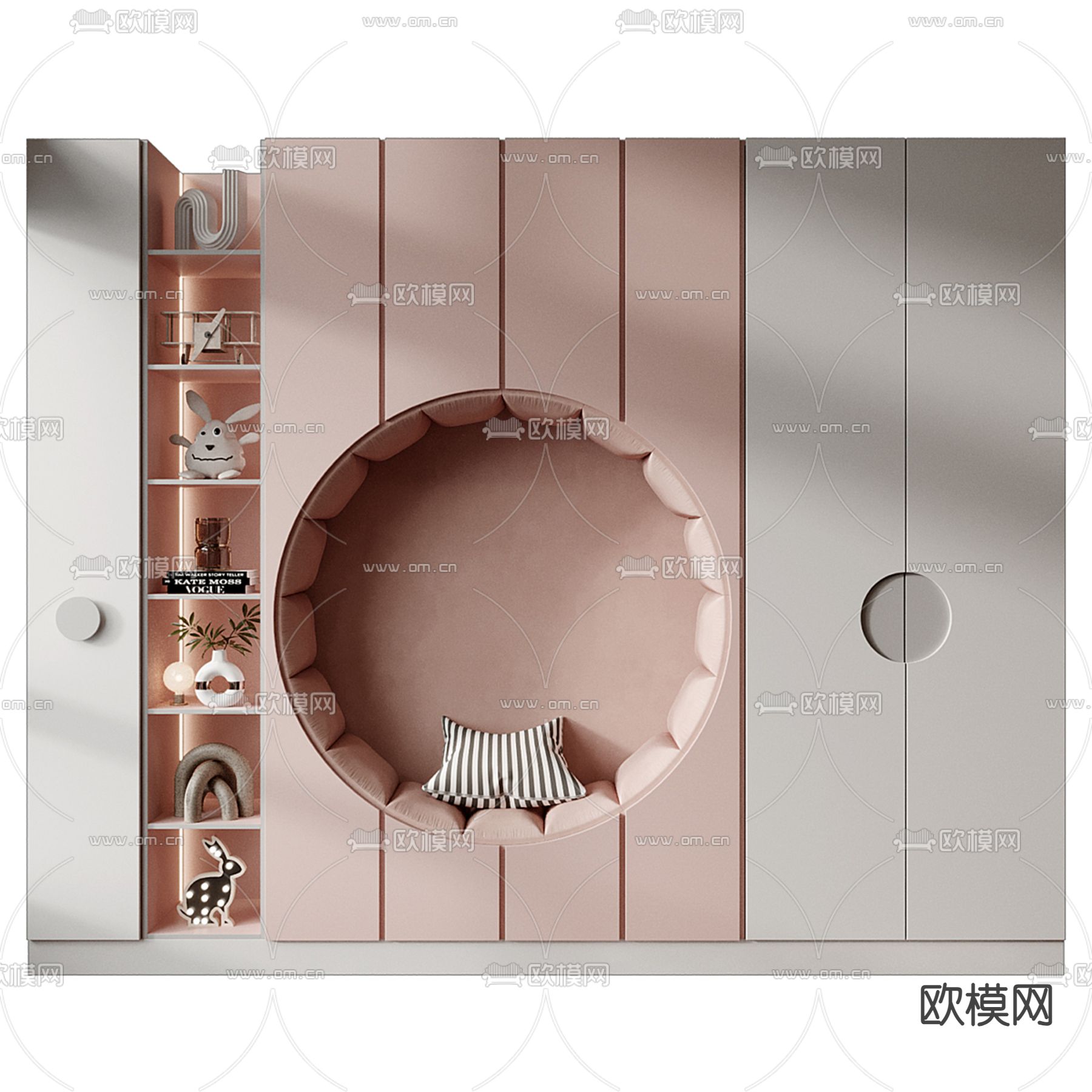 儿童衣柜 收纳柜3d模型下载