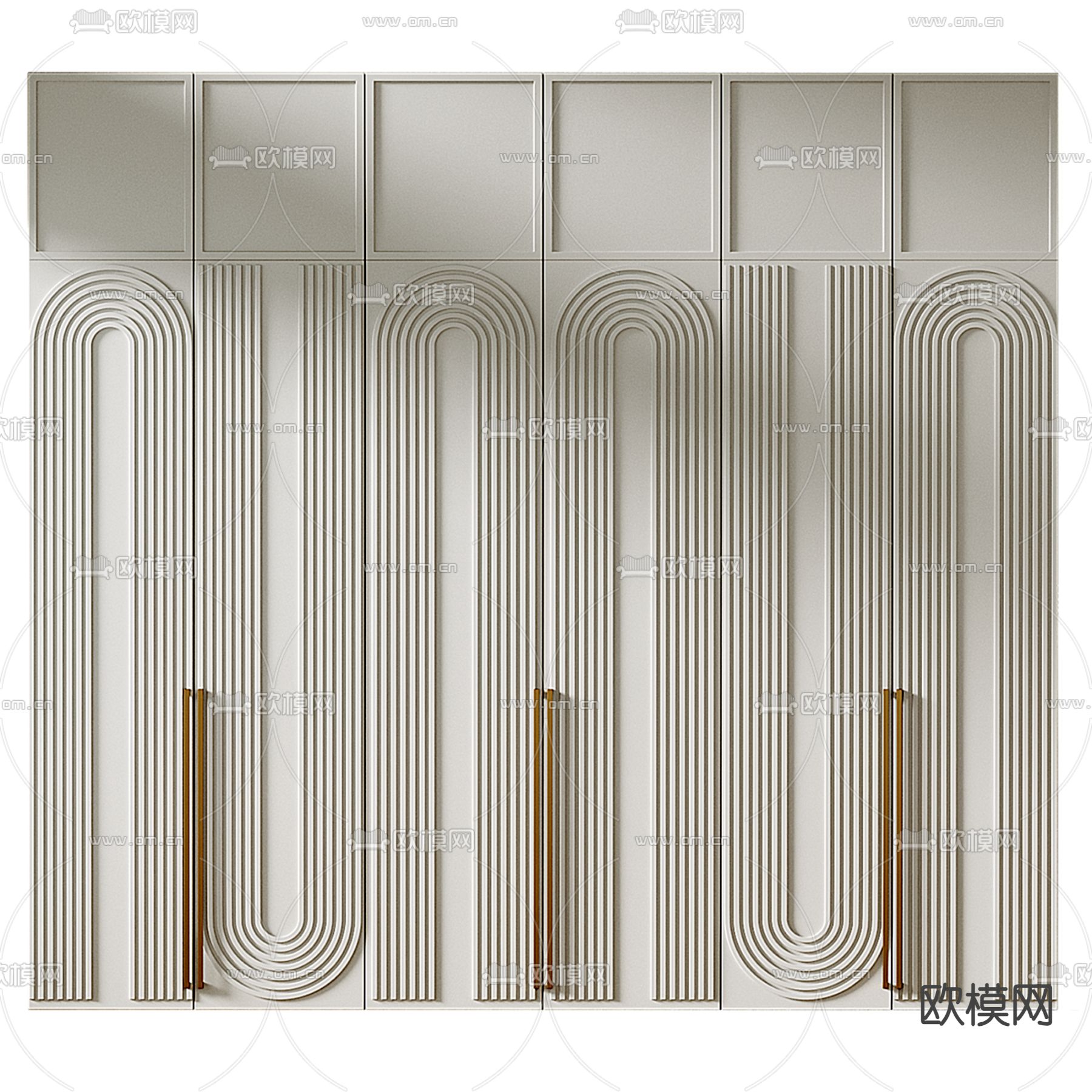 现代衣柜3d模型下载（渲染图1）