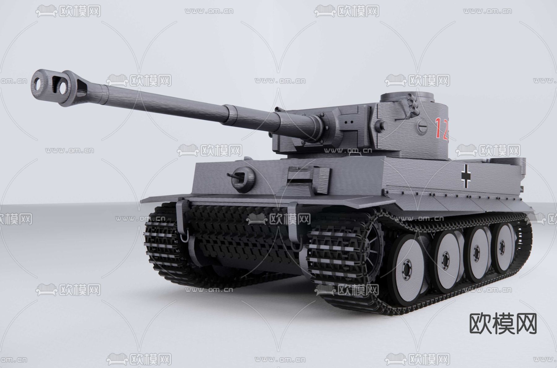 虎式坦克su模型下载（渲染图1）