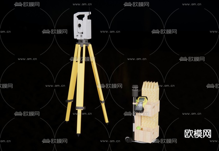 全站仪su模型下载(渲染图2)