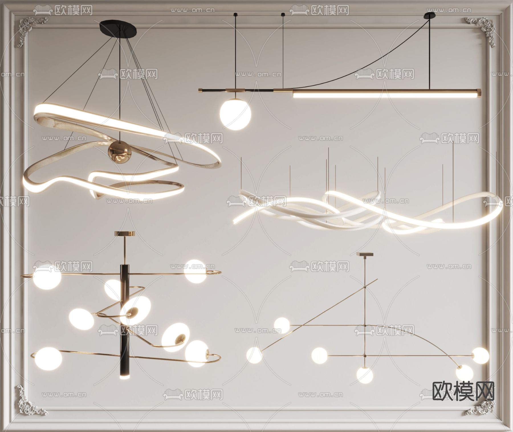 餐厅吊灯 大厅吊灯3d模型下载