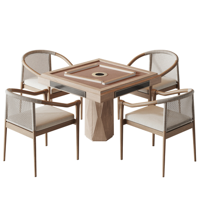  麻将桌椅 棋牌桌su模型 