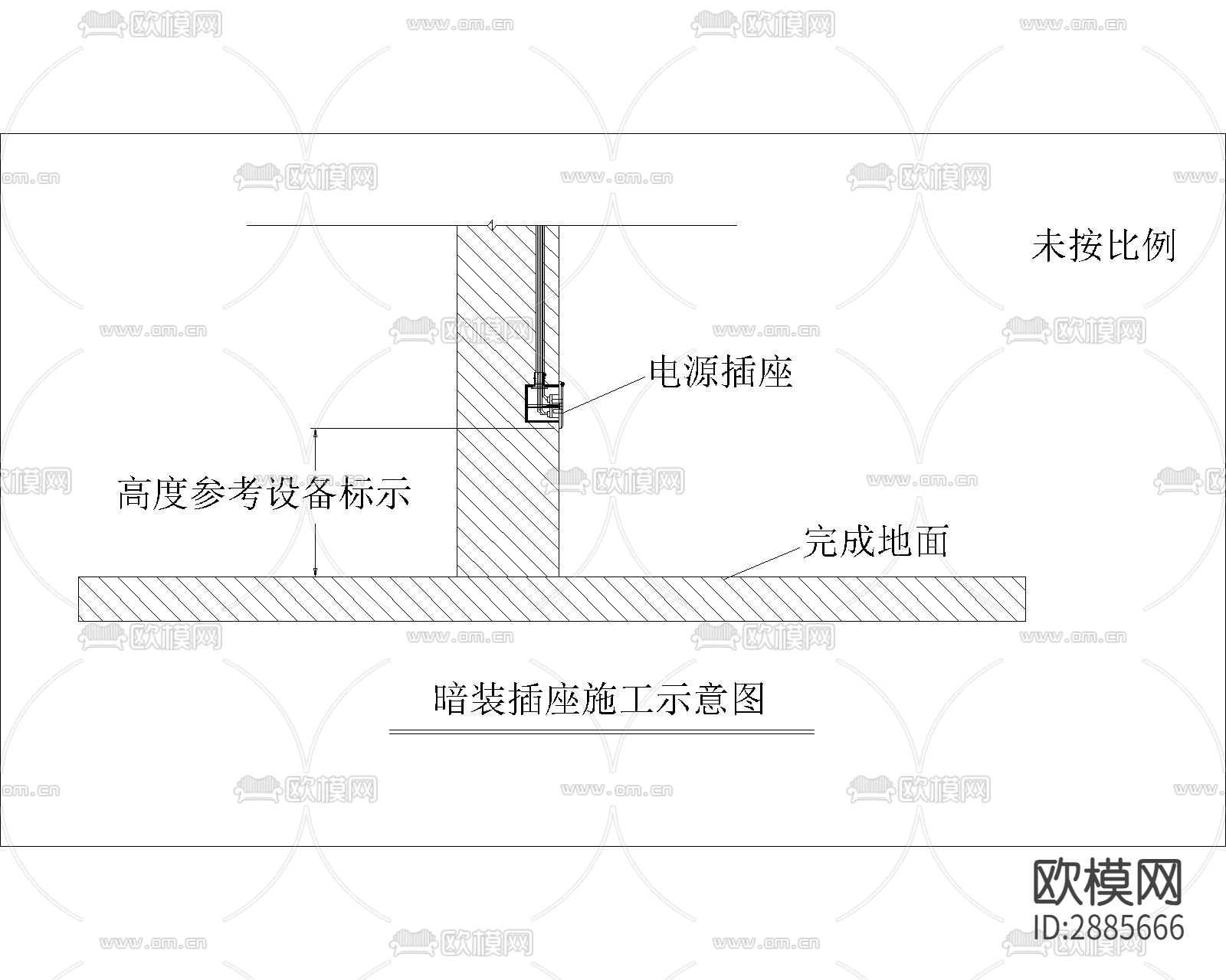 电位图例说明cad大样图下载（渲染图2）