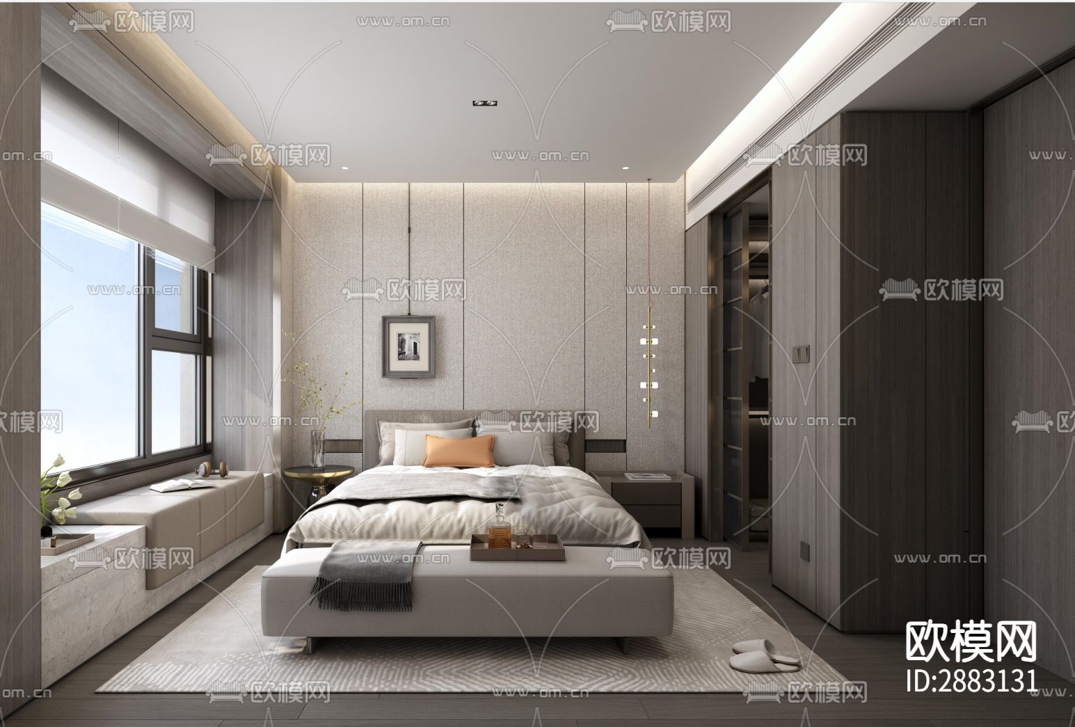 丹健国际-天津招商167户型样板房cad施工图下载（渲染图8）