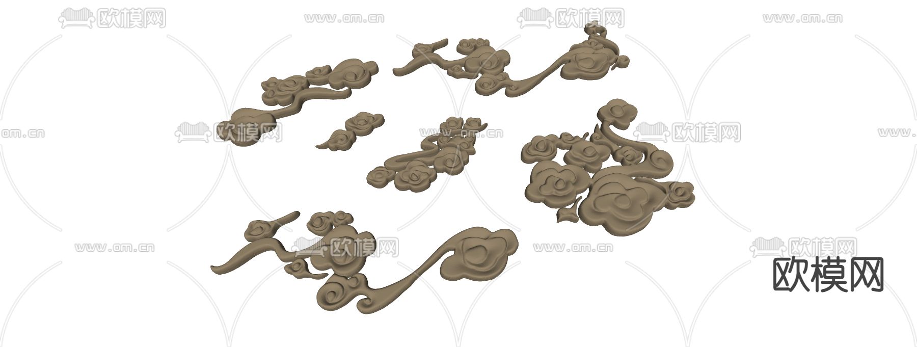 祥云浮雕su模型下载（渲染图2）