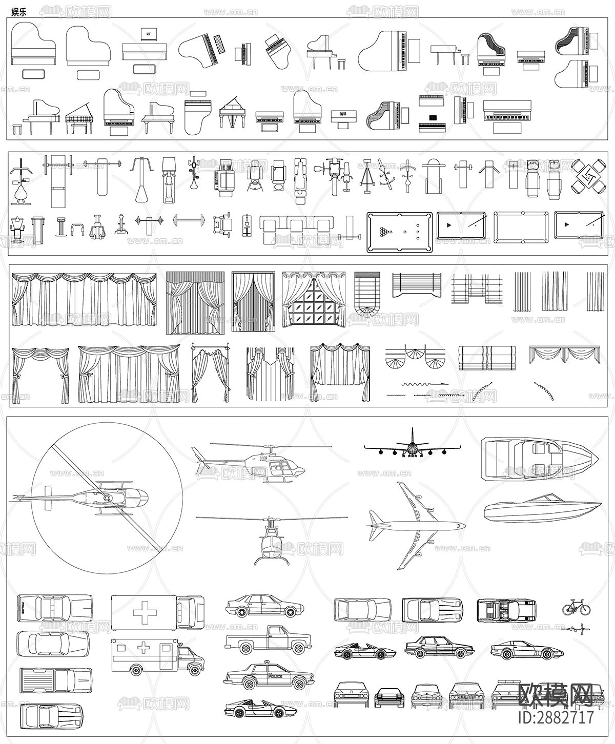 室内设计家装工装cad图库下载（渲染图7）