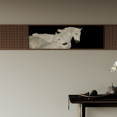  新中式装饰画su模型 