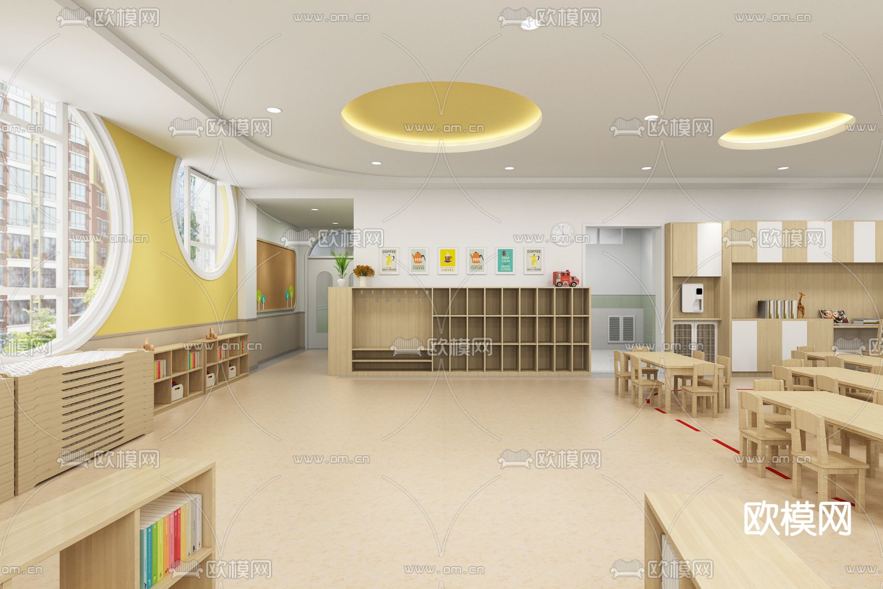 幼儿园教室3d模型下载（渲染图3）
