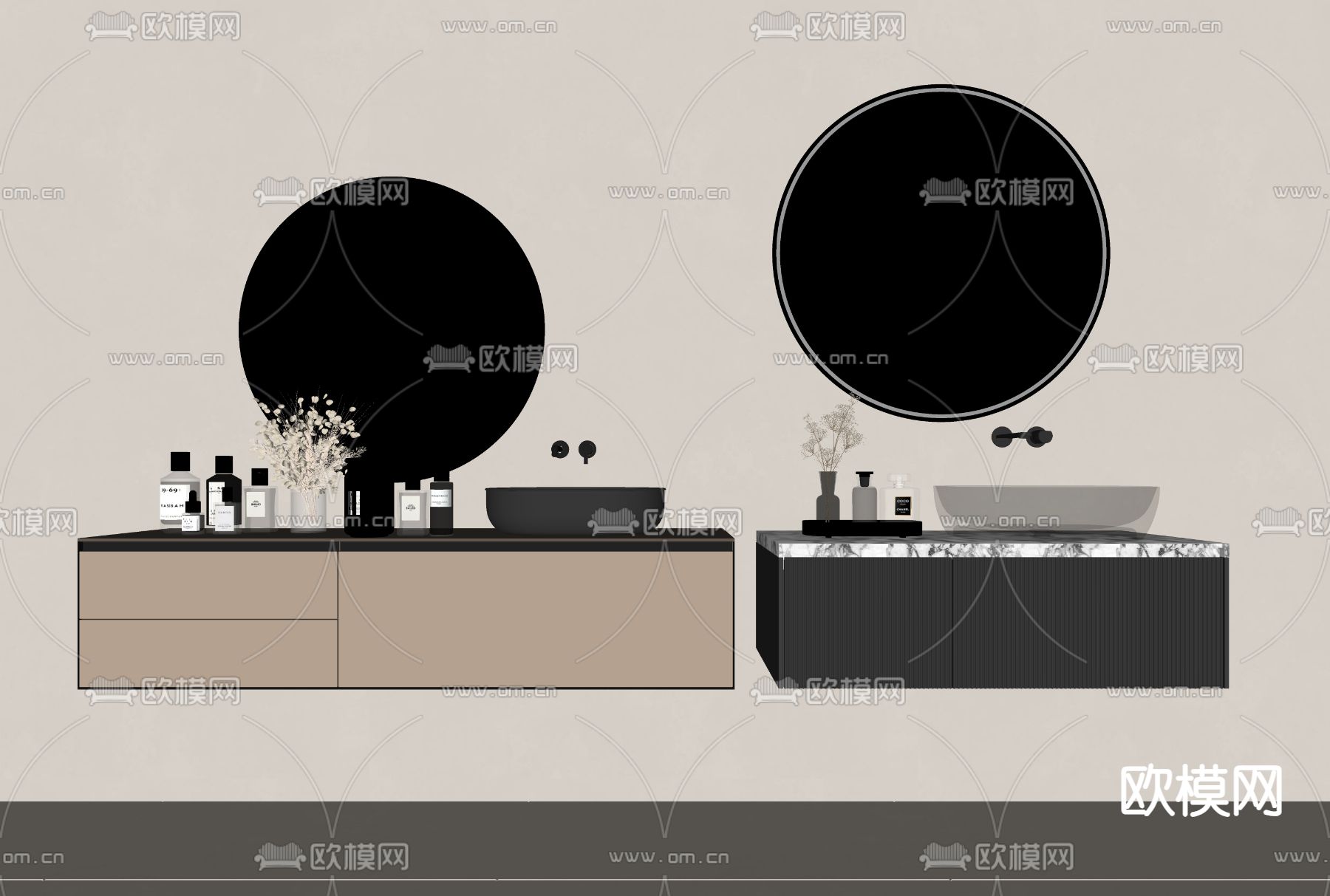 台盆 洗手台su模型下载（渲染图2）