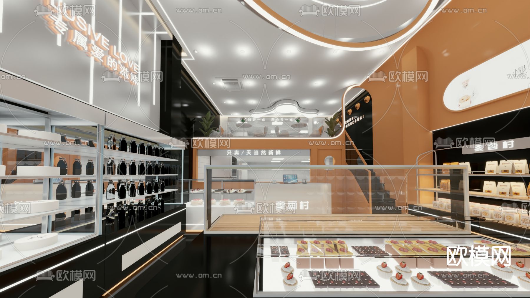 现代面包店3d模型下载（渲染图1）
