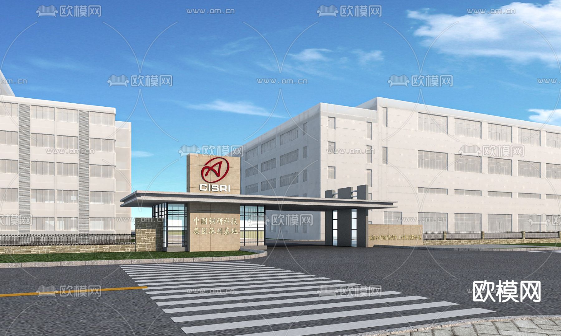 入口大门 传达室 门卫室免费3d模型下载